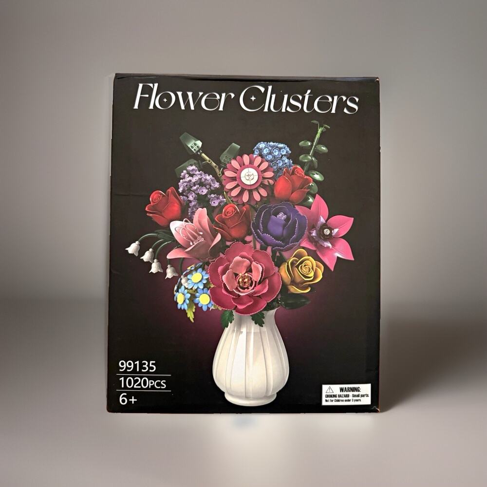 Flower Clusters 1,020-Piece Building Block Flower Bouquet Set – NEW